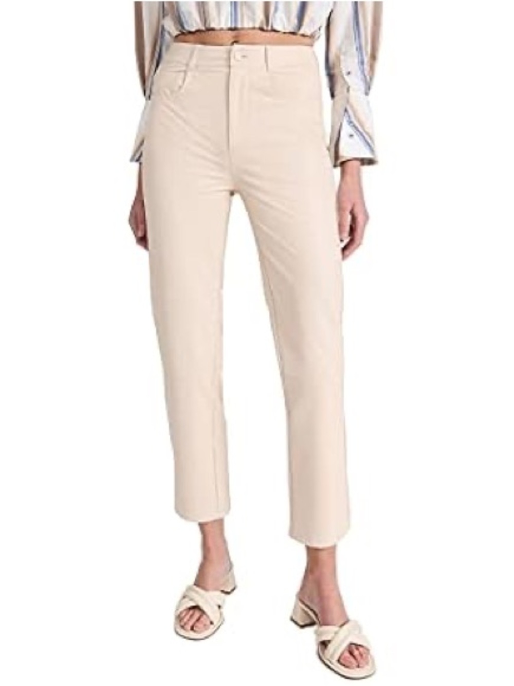 PAIGE Stella Faux Leather Straight-Leg Pants — Size 30 NWOT